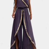 Lorena - Vestido Mono Detalhes Dourados