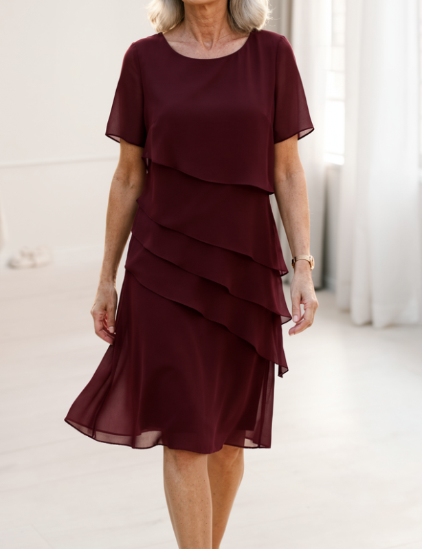 Juliette – Vestido Elegante Fluido com Folhos