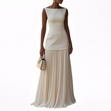 Celeste - Vestido Maxi Plissado