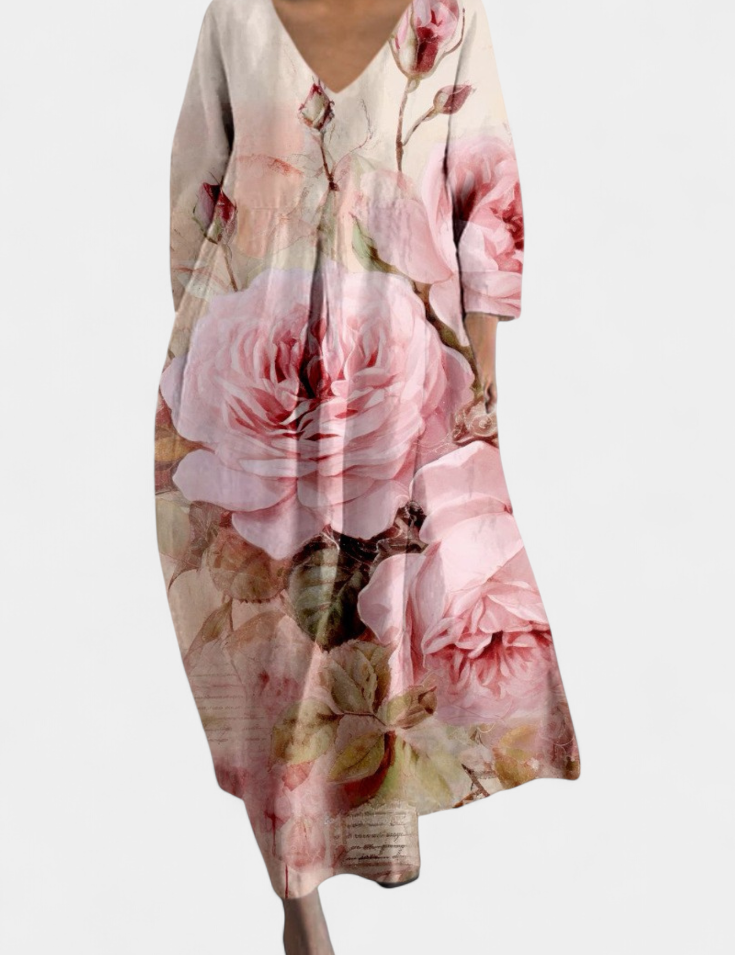 Ana - Vestido Fluido com Estampa
