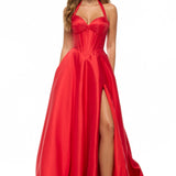 Vestido de Gala Vermelho Cetim