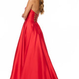 Vestido de Gala Vermelho Cetim