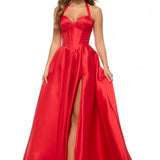 Vestido de Gala Vermelho Cetim