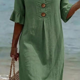 Vestido casual feminino.