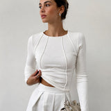Top Slim Fit de Manga Comprida