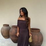 Vestido Toledo Castanho