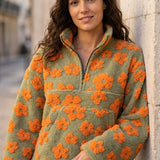 Casaco Polar Floral | Edição "Aconchego Botânico"