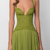Vestido Maxi Olívia Plissado