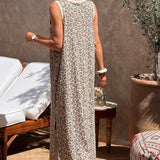 Vestido Maxi Leopardo Lurex | Tamanho Único