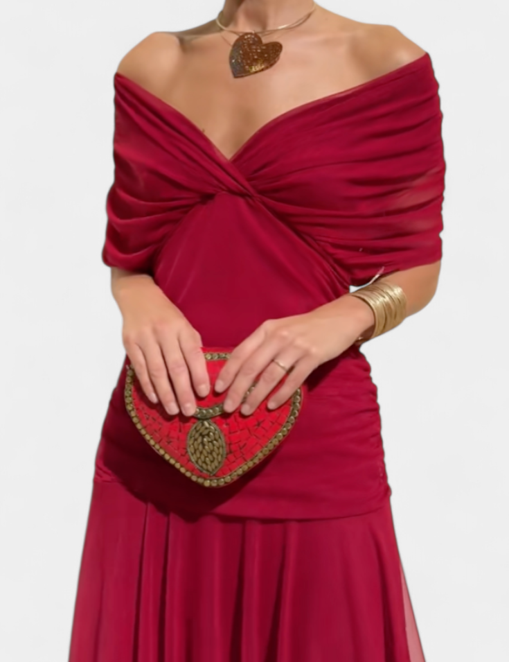 Luana - Vestido elegante com decote em V