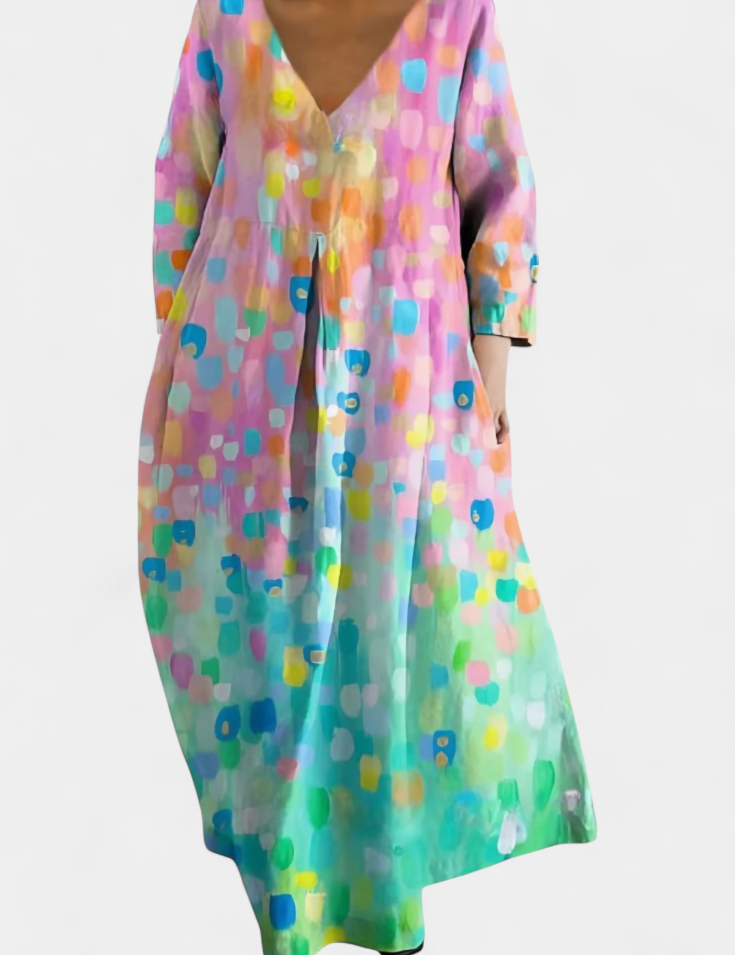 Ana - Vestido Fluido com Estampa
