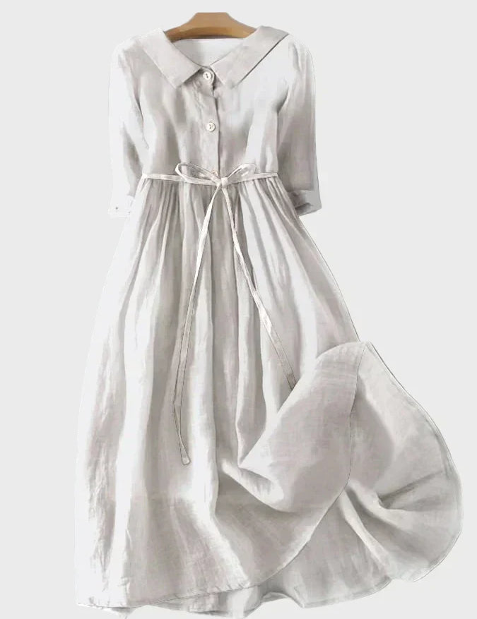 Vestido com Gola Elegante