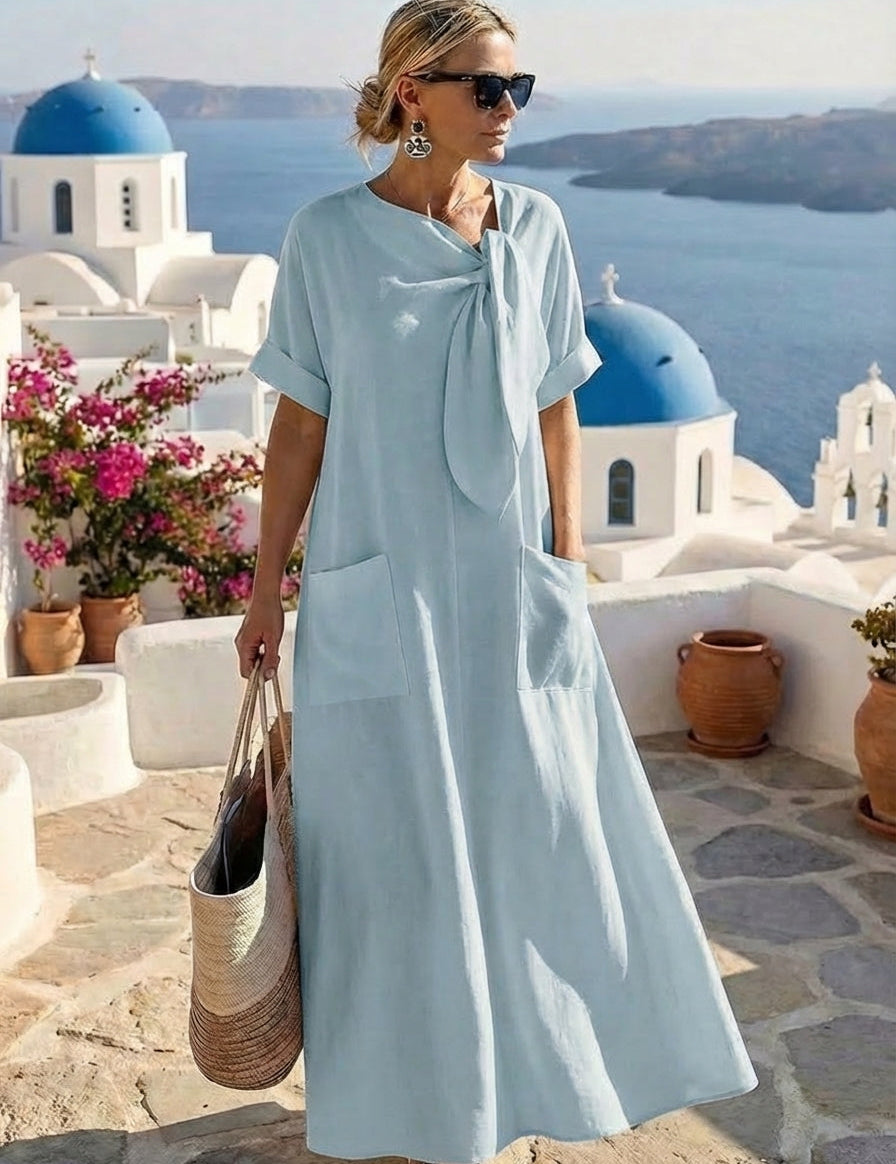Flor - Vestido Elegante com Bolsos