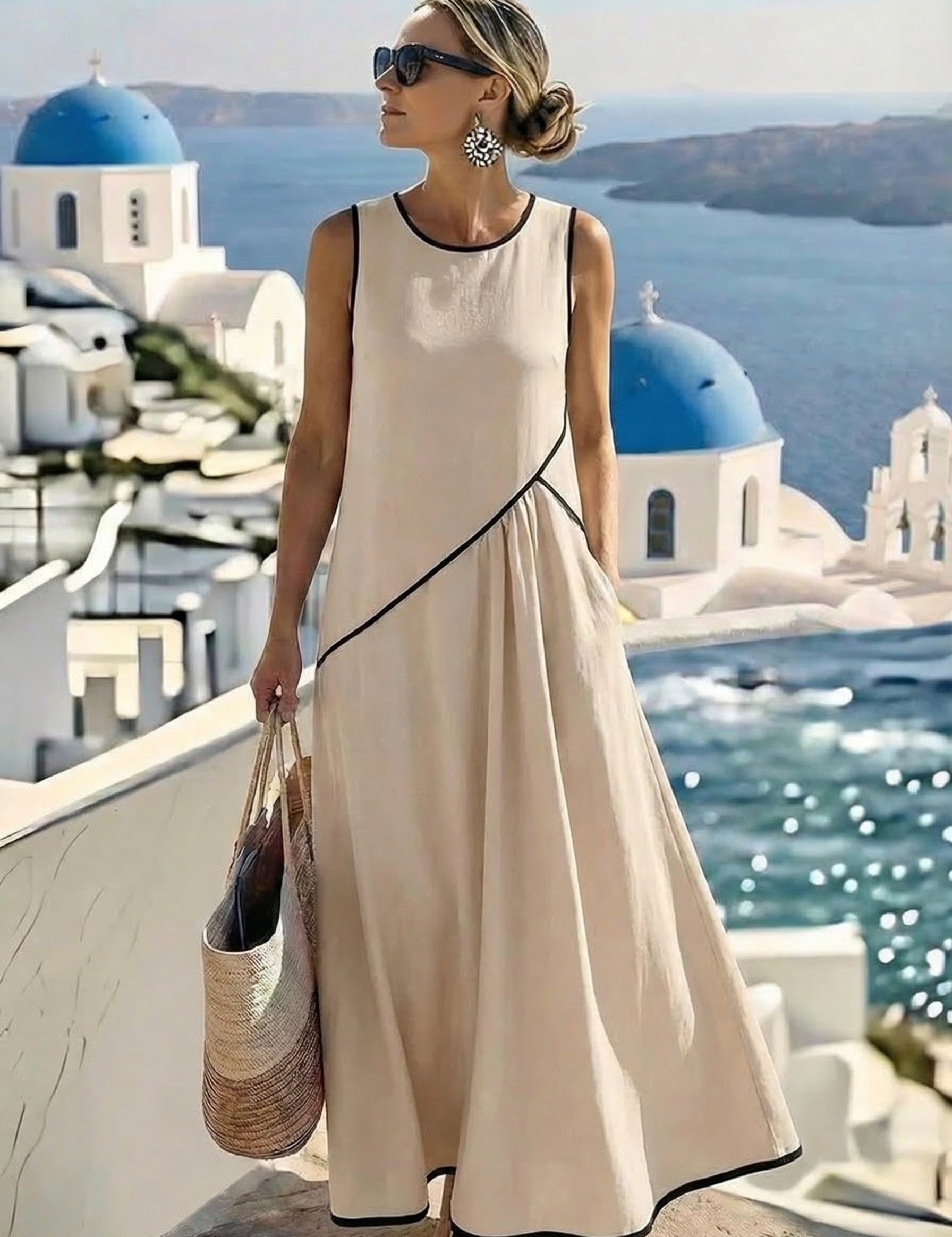 Lote - Vestido de Verão às Riscas