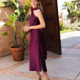 Vestido Acetinado Ameixa | A Convidada Perfeita